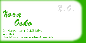 nora osko business card